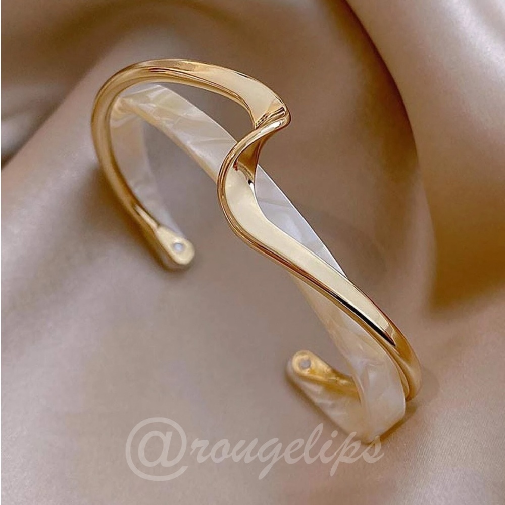 Gold Tone Twist Cuff Bracelet